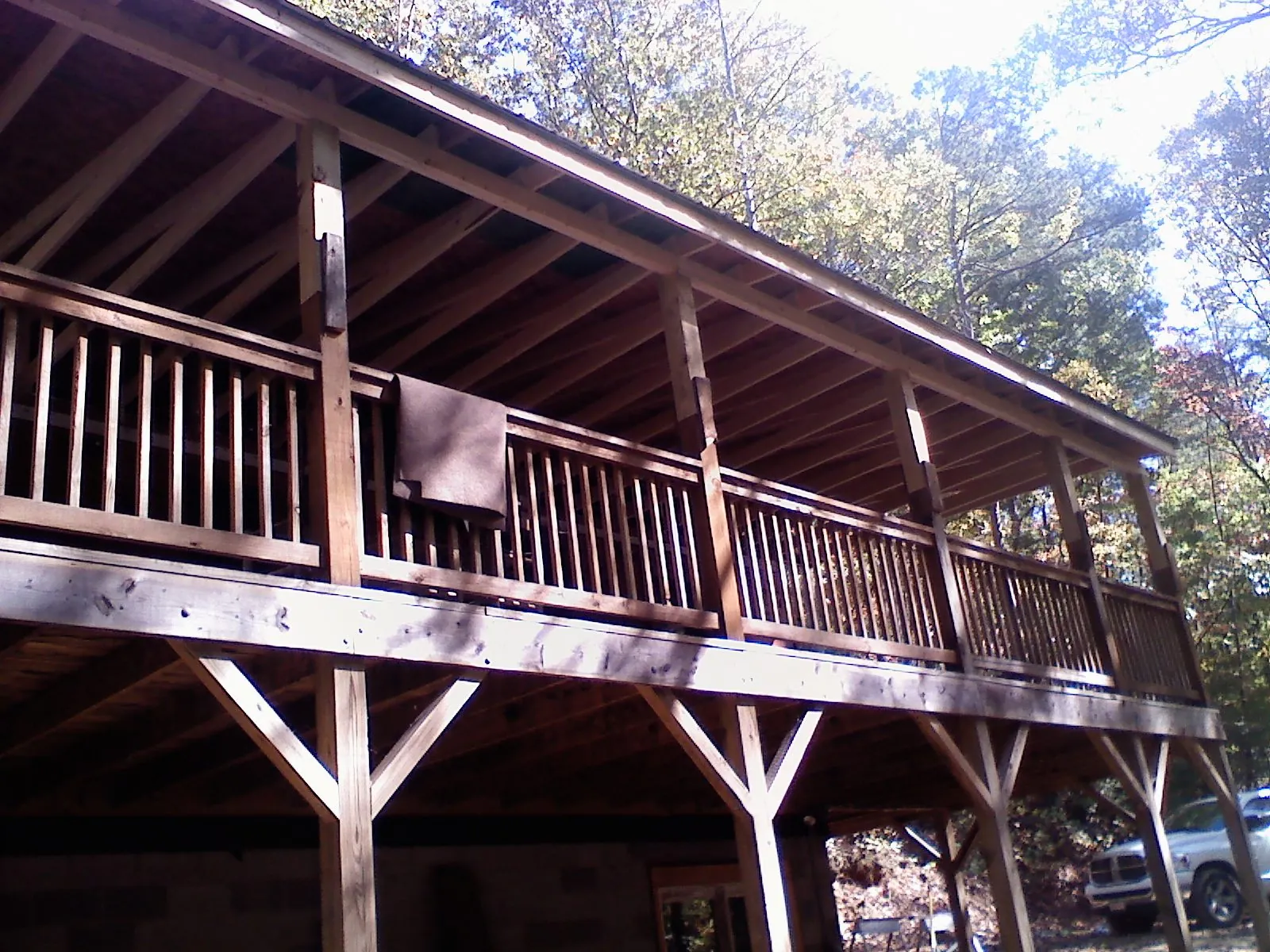 Timber framing under a new elevated porch and deck — Roof Leak Repair in Wallis by Roofing Brothers